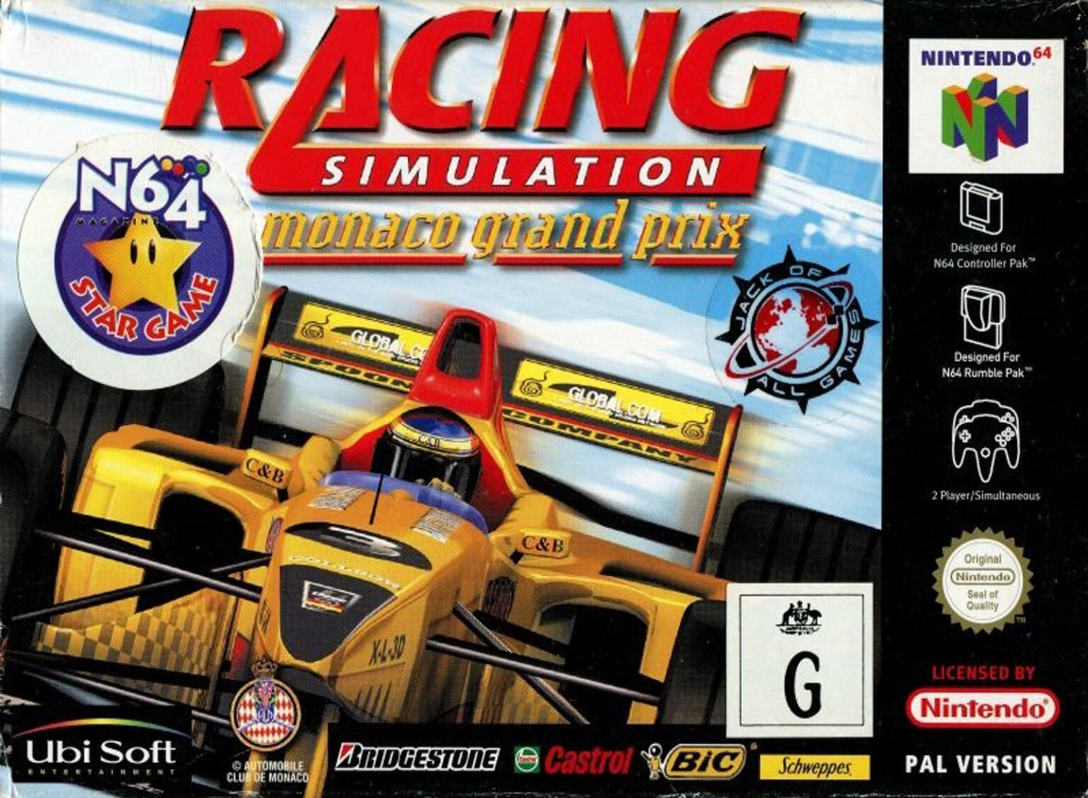 Monaco Grand Prix Racing Simulator 2 [N64] AÇÃO 2D